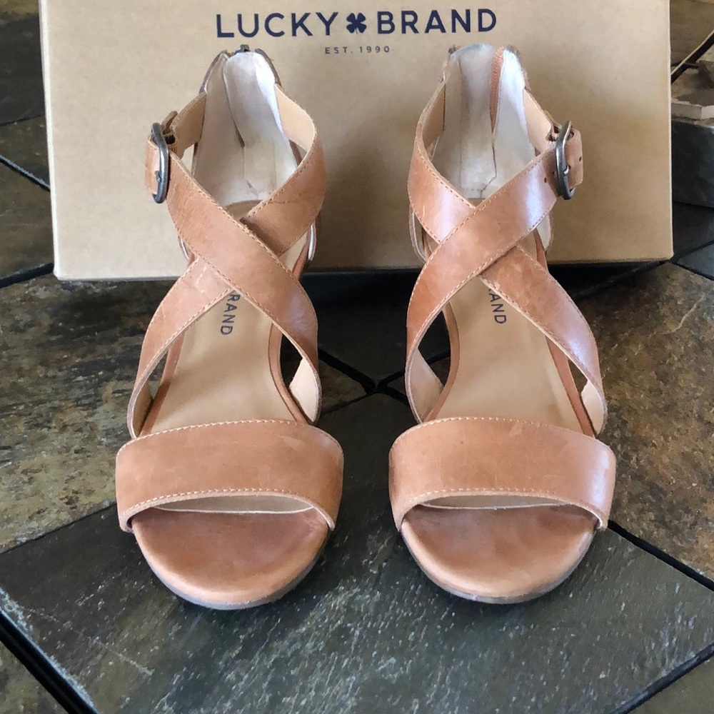 Lucky Brand Jenley Dark Camel Sandals